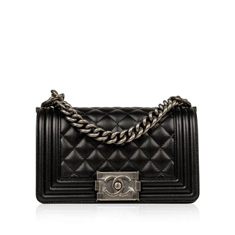 chanel mini boy bag black|chanel small boy bag black.